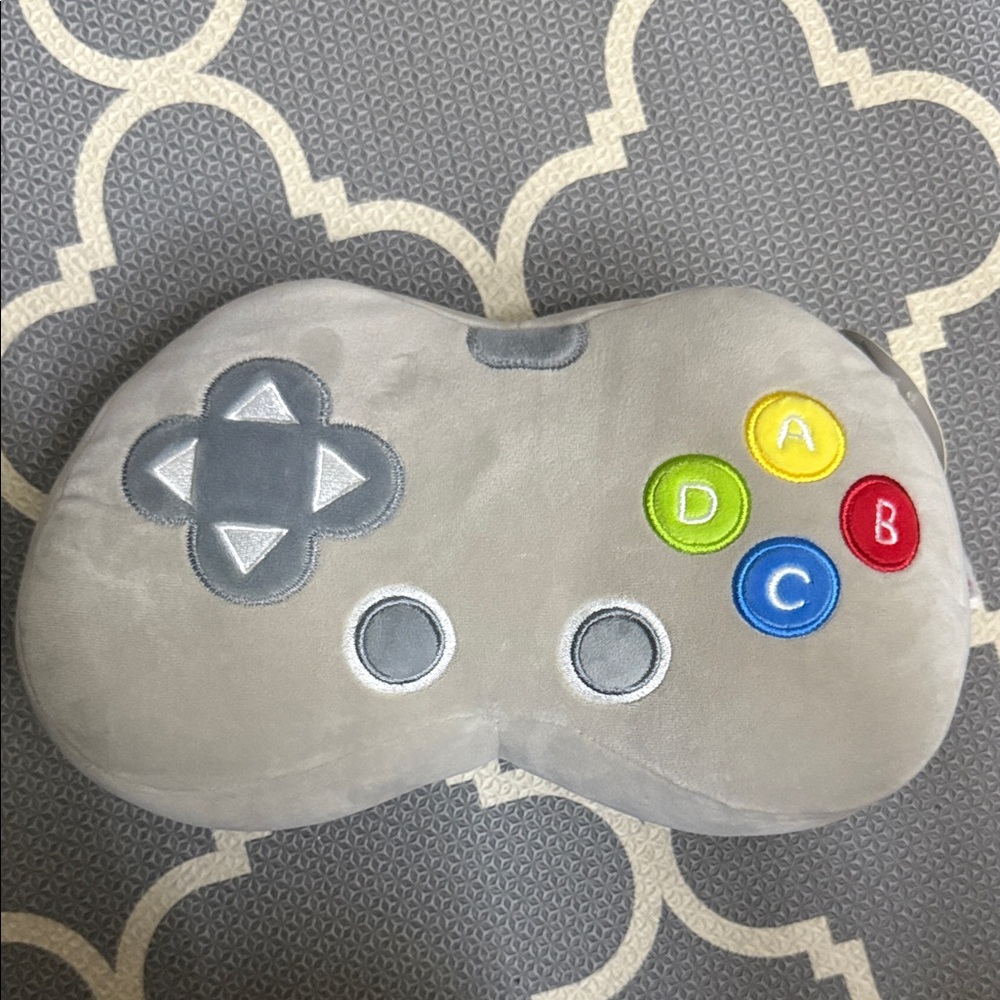 Smoochy Pals Gray Game Controller Mini Plush Pillow